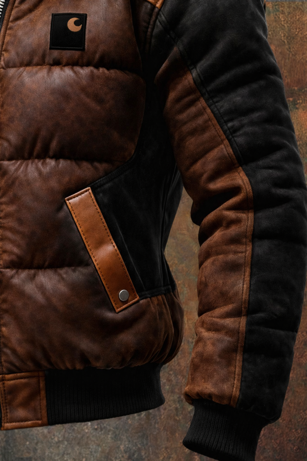 Chaqueta Artesanal De Cuero Con Forro De Lana