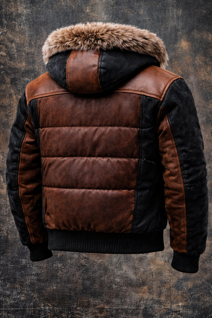 Chaqueta Artesanal De Cuero Con Forro De Lana